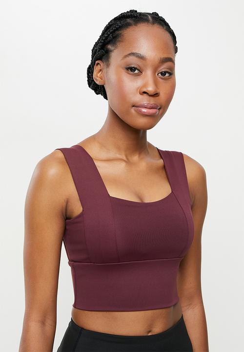 dailyfriday - Yoga crop top - burgundy