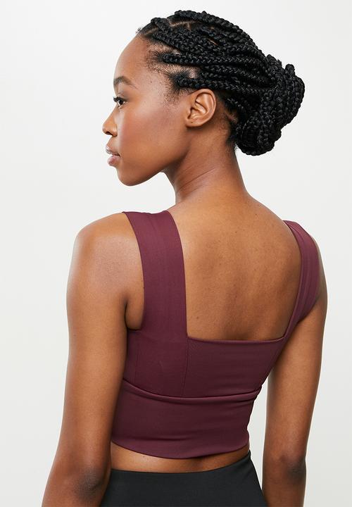 dailyfriday - Yoga crop top - burgundy
