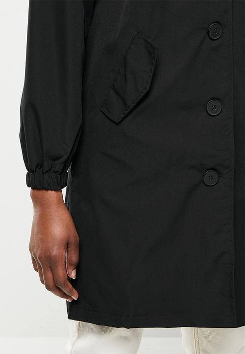 dailyfriday - Midi hooded parka - black