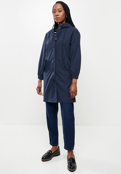 dailyfriday - Midi hooded parka - navy
