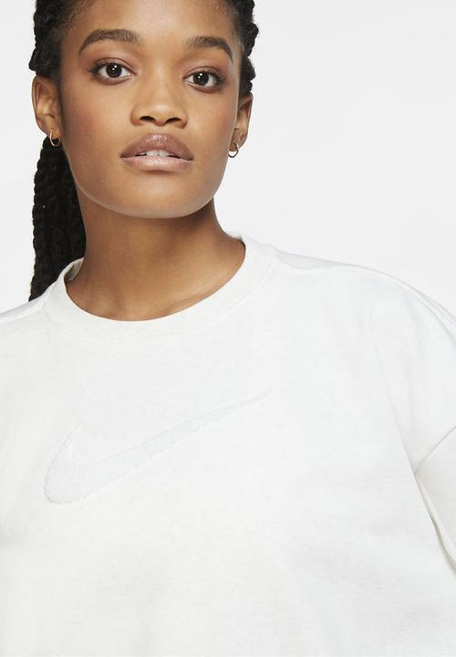 Nike - W nk dry get fit crew swsh - white