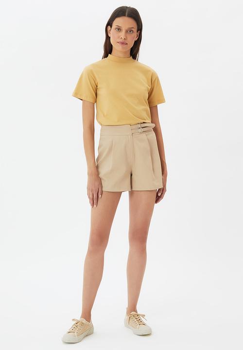 Trendyol - Belt bermuda shorts  - stone