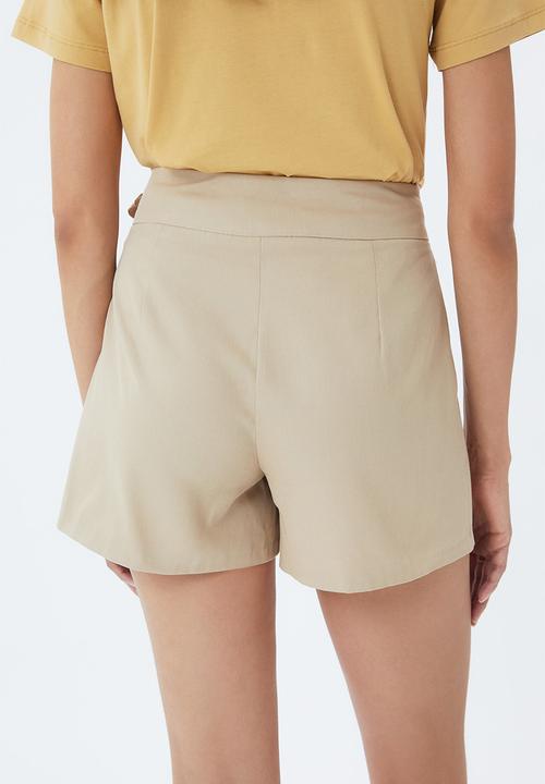 Trendyol - Belt bermuda shorts  - stone