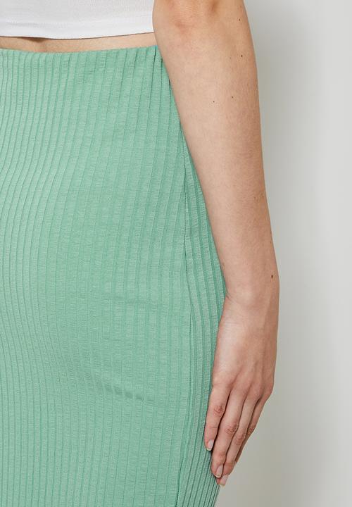 Superbalist - Rib bodycon skirt - deep green