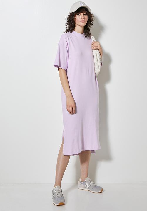 Superbalist - Dropped shoulder T-shirt dress - lavender fog