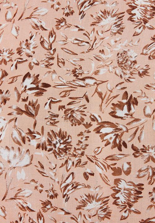 edit - Long sleeve tiered mandarin dress - light pink
