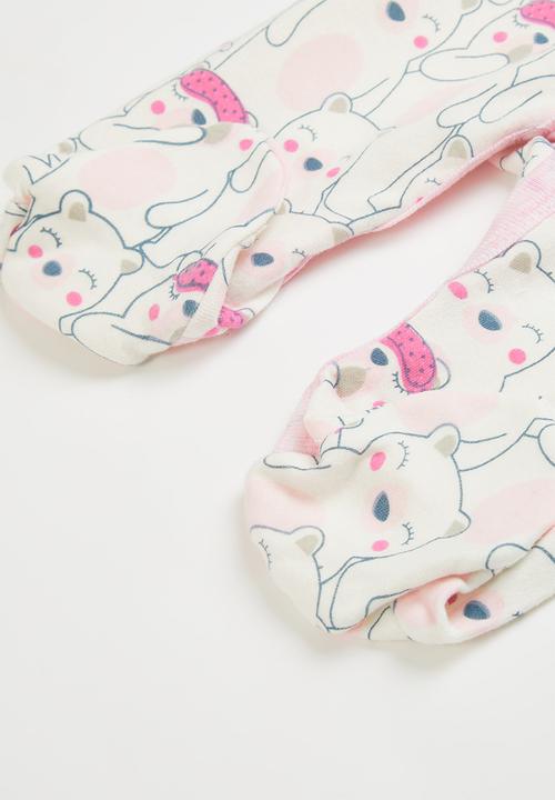 Pop Candy - Baby bear 3 pack babygrows - multi 