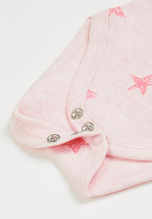 Pop Candy - Baby girls 3 pack babygrows - pink