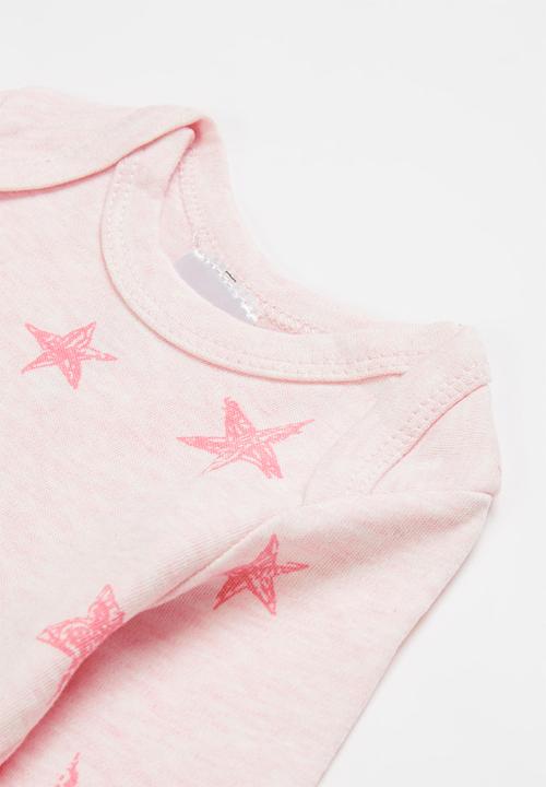 Pop Candy - Baby girls 3 pack babygrows - pink