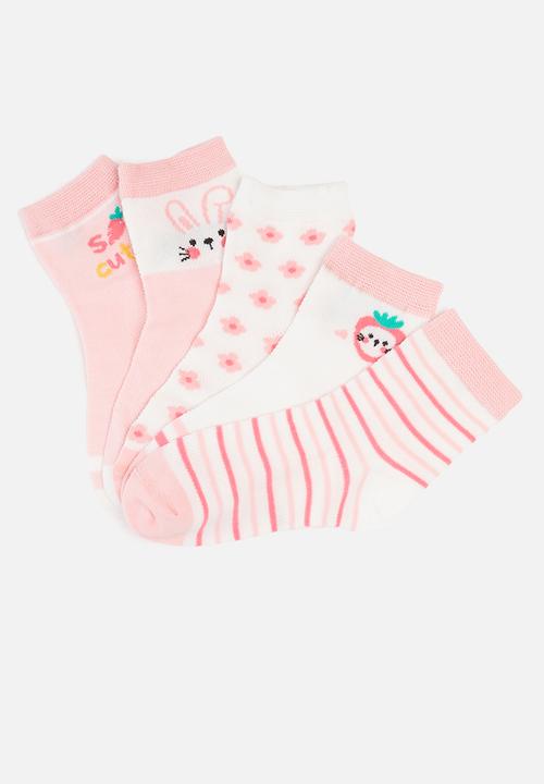 Pop Candy - Cute 5 pack socks - pink
