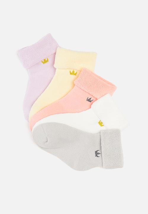 Pop Candy - 5 Pack crown socks - multi