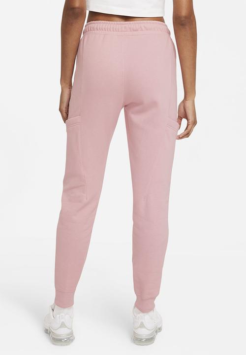 Nike - W nsw air pant flc mr - pink/white