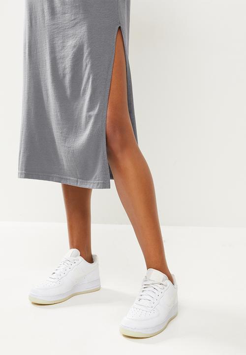 Missguided - Basic T-shirt dress midi short sleeve - dark grey