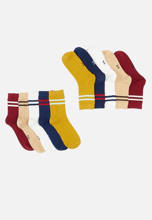 Rebel Republic - 5 pack socks - multi 