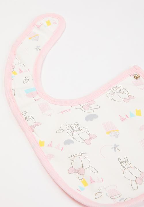 Pop Candy - Girls 2 pack bunny bibs - pink