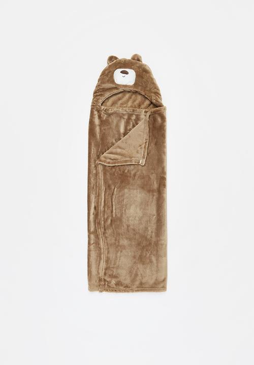 Pop Candy - Coral fleece novelty blanket - brown