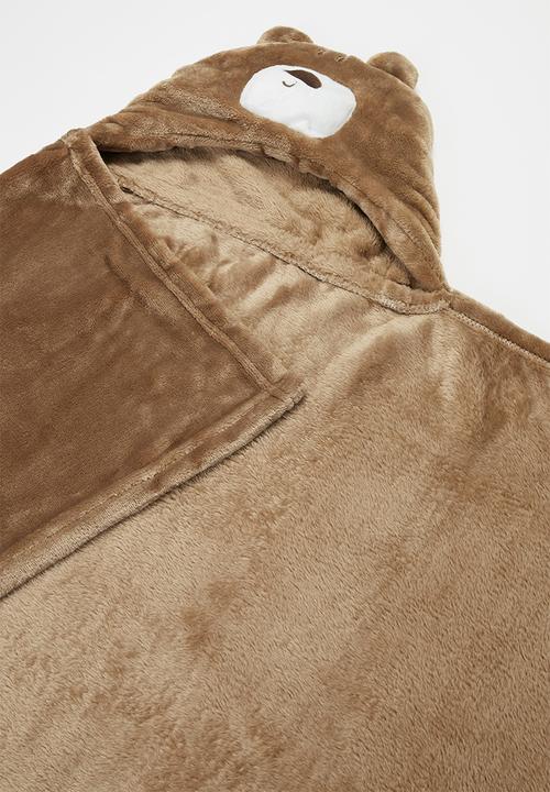 Pop Candy - Coral fleece novelty blanket - brown