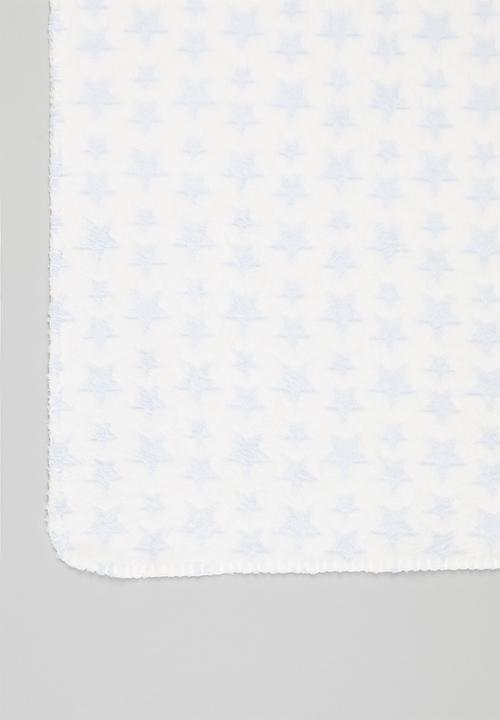 Pop Candy - Coral fleece blanket - blue & white