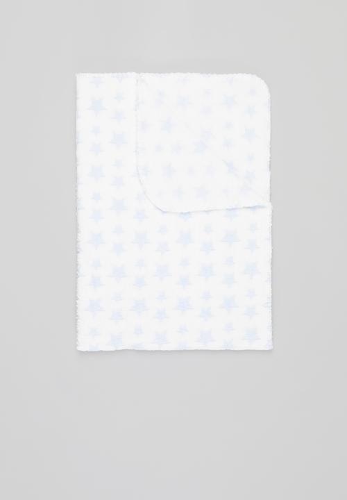 Pop Candy - Coral fleece blanket - blue & white