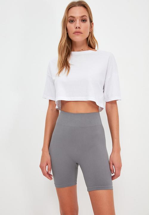 Trendyol - Knitted bermuda shorts  - anthracite