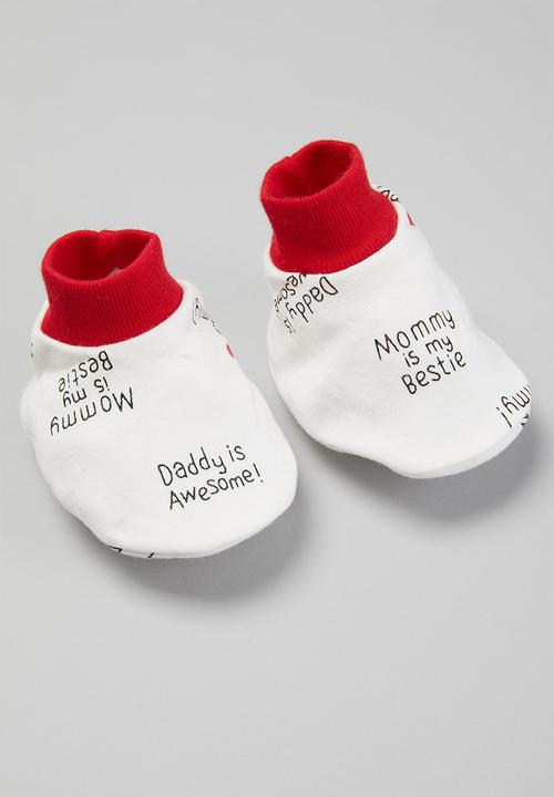 Pop Candy - Newborn 3 piece set - white & red