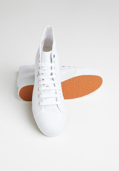 SUPERGA - 2705 hit top plat platfrom hi top - a3c white pale gold