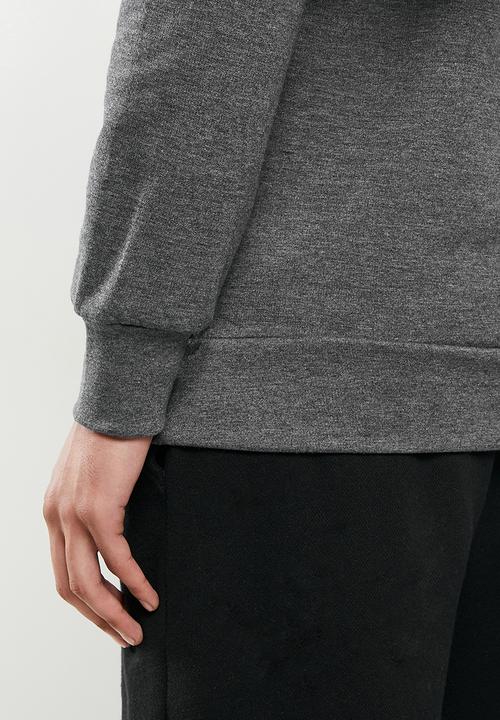 Original Penguin - Long sleeve sticker pete fleece sweat - grey