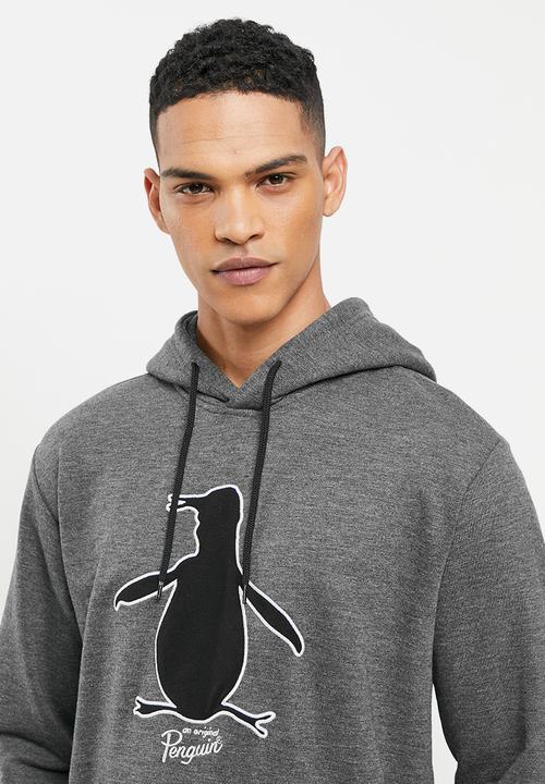 Original Penguin - Penguin shape hooded sweat - grey