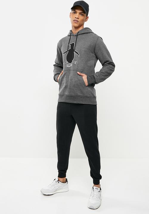 Original Penguin - Penguin shape hooded sweat - grey