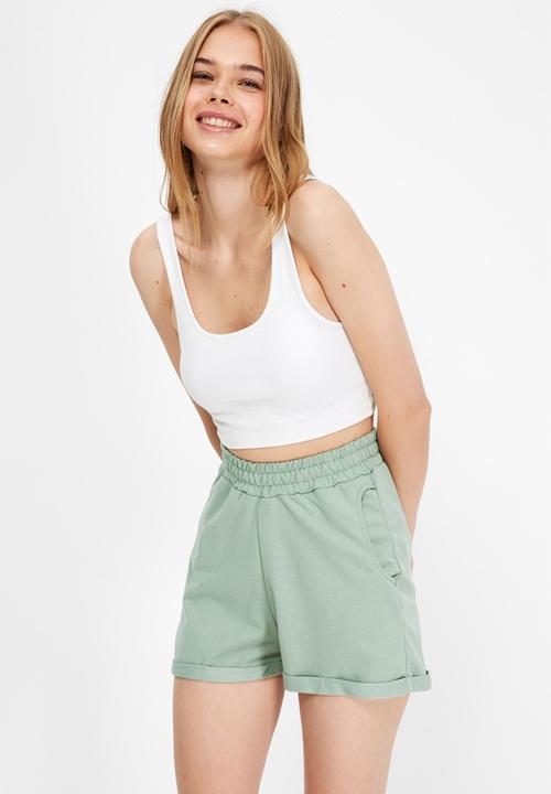 Trendyol - Knitted bermuda shorts  - mint
