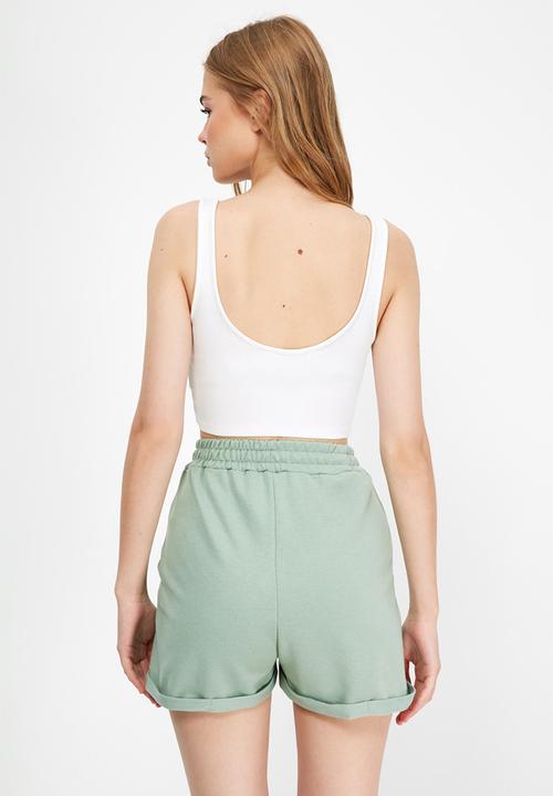 Trendyol - Knitted bermuda shorts  - mint