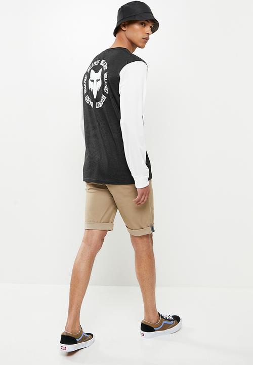 Fox - Mawlr airline long sleeve - black & white 