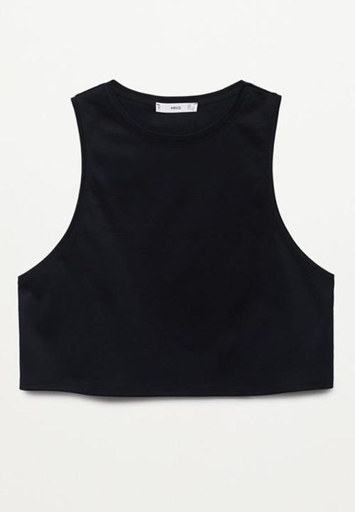 MANGO - T-shirt roma - black