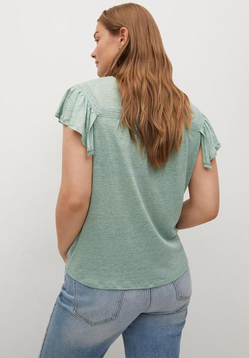 Violeta by Mango - Plus t-shirt garden - aqua