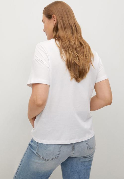 Violeta by Mango - Plus t-shirt stone - white