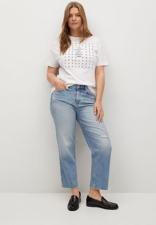 Violeta by Mango - Plus t-shirt stone - white
