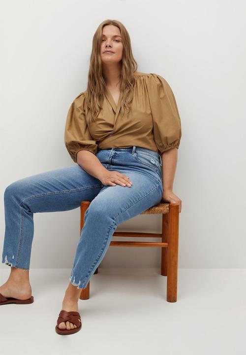 Violeta by Mango - Plus jeans stella - open blue
