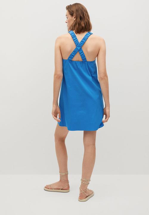 MANGO - Dress vita - medium blue