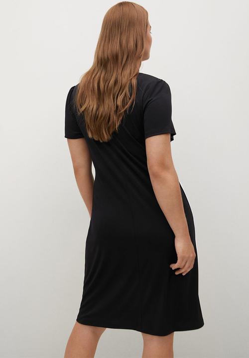 Violeta by Mango - Plus dress cross - black