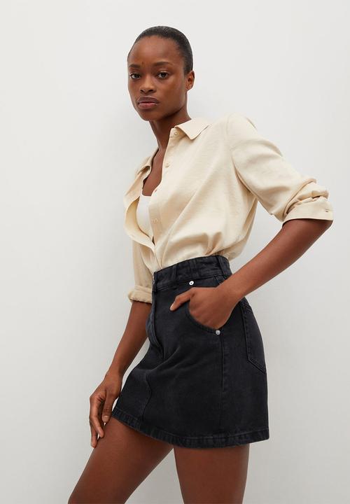 MANGO - Skirt marion - black
