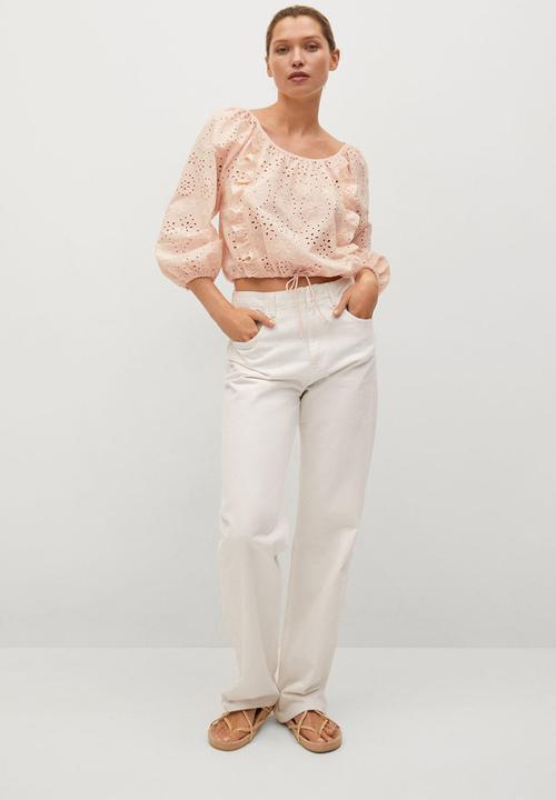 MANGO - Blouse island - light pastel orange