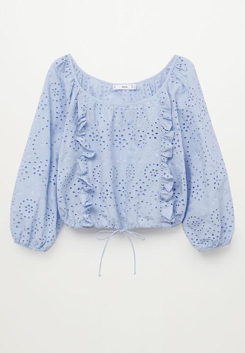 MANGO - Blouse island - medium blue