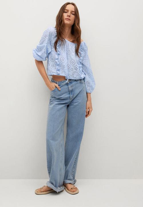 MANGO - Blouse island - medium blue