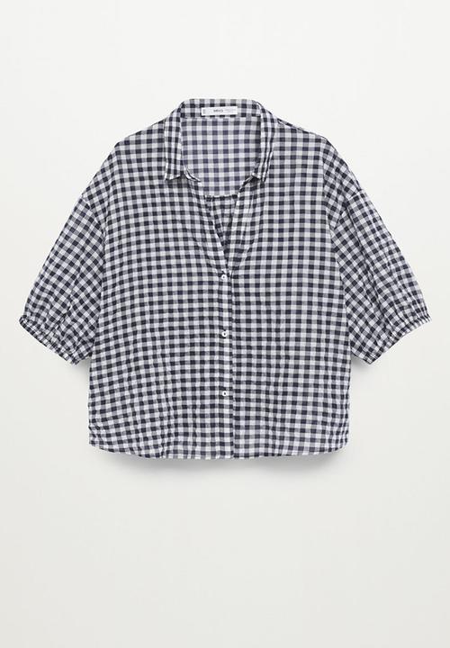 Violeta by Mango - Plus blouse vichy - navy