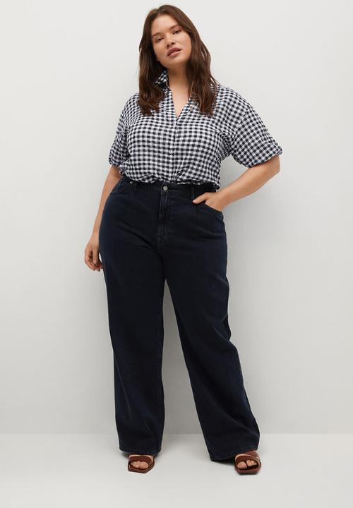 Violeta by Mango - Plus blouse vichy - navy