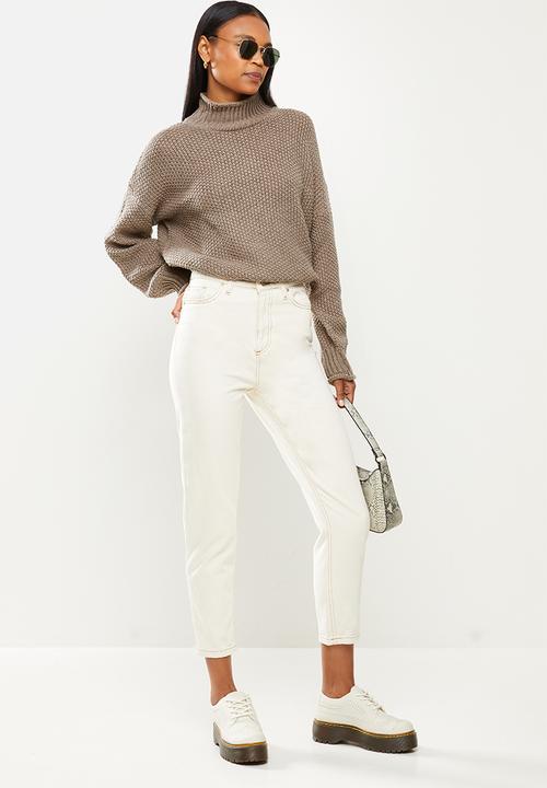 dailyfriday - Funnel neck jumper - brown