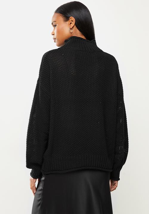 dailyfriday - Funnel neck jumper - black