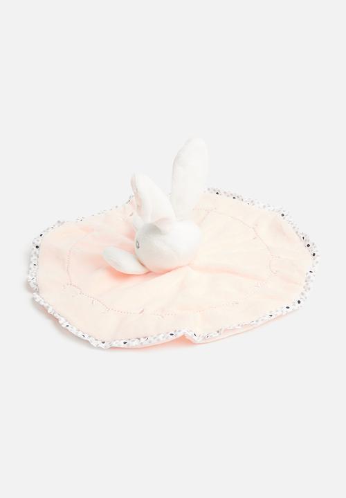 Pop Candy - Girls bunny soft toy - pink & white