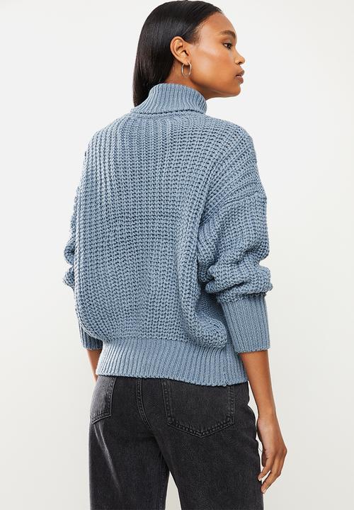 dailyfriday - Chunky knit jersey - blue