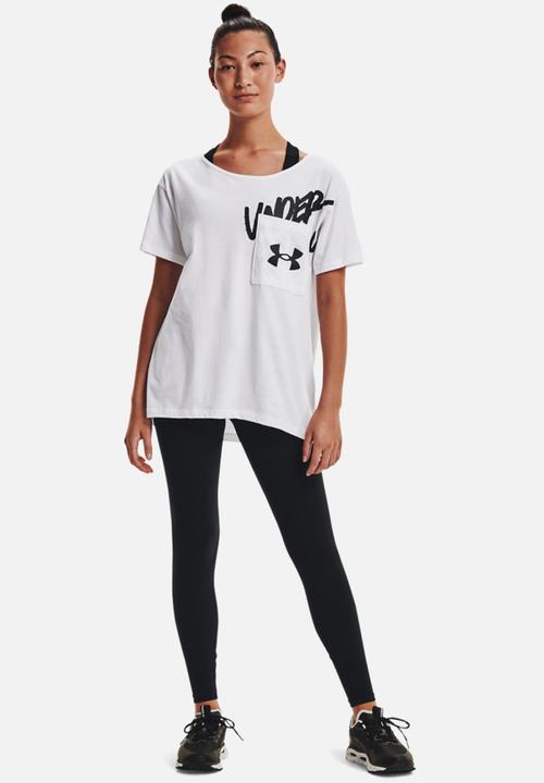 Under Armour - Oversized graphic wm tee - white & black